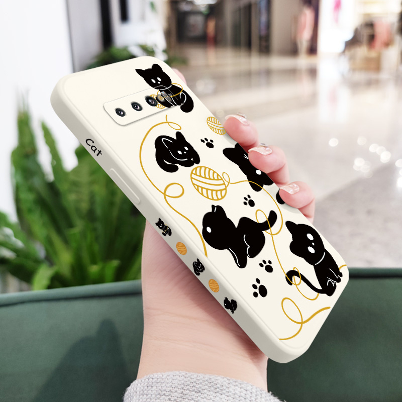 Ốp Điện Thoại Mềm Hình Mèo Sáng Tạo Cho Samsung Galaxy S10 S10E Plus S9 Plus