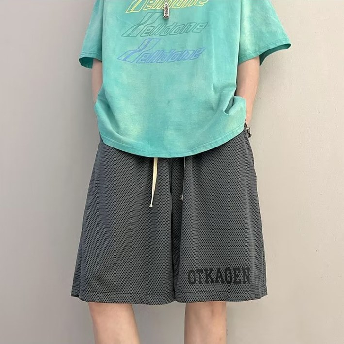 Quần Short Thể Thao Dáng Rộng Phong Cách Harajuku Thời Trang Xuân Thu Cho Nam