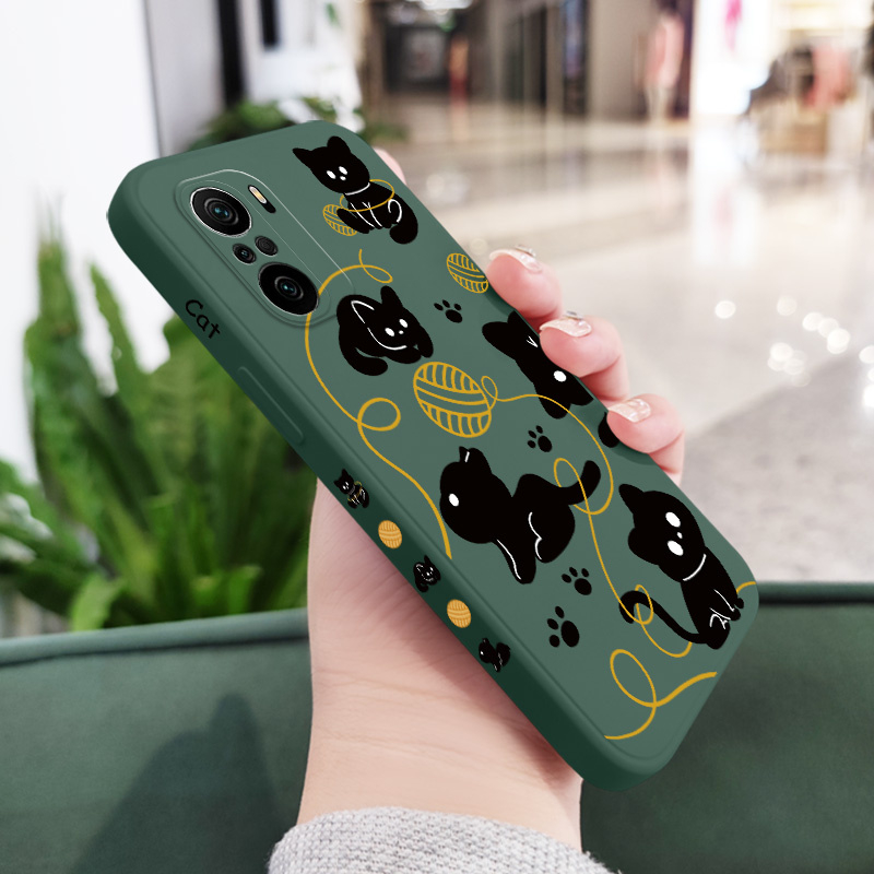 Ốp Điện Thoại Silicon Dẻo Gắn Quả Bông Mèo Cho Xiaomi Poco F3 F2 X3 M3 Pro 5G GT