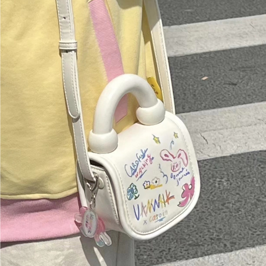 Túi Xách Mini In Họa Tiết Hoạt Hình Dễ Thương Cho Nữ