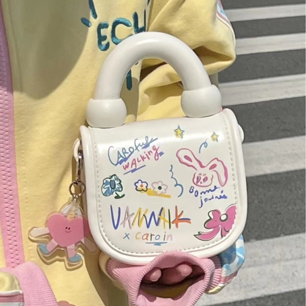 Túi Xách Mini In Họa Tiết Hoạt Hình Dễ Thương Cho Nữ