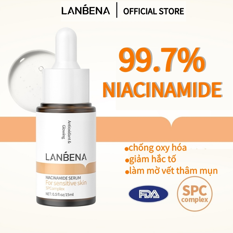 Tinh Chất Làm Trắng Serum Niacinamide Lanbena Làm Sáng Da Giảm Vết Thâm Và Làm Săn Chắc Da 15ml /30ml