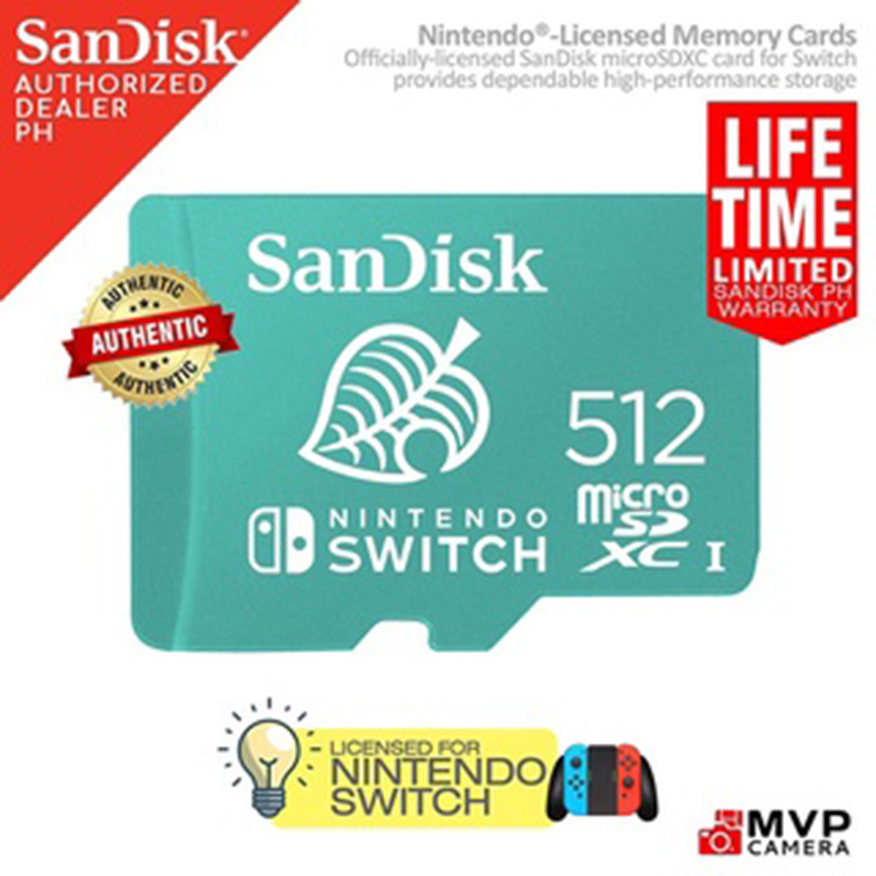 Thẻ Nhớ Micro SD Sandi Nintendo Switch 512GB 256GB 128GB