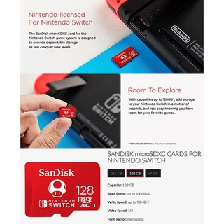 Thẻ Nhớ Micro SD Sandi Nintendo Switch 512GB 256GB 128GB