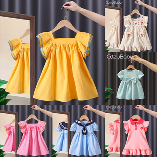 Đầm Tay Cánh Tiên Xinh Xắn Theo Phong Cách Mùa Hè Dành Cho Bé Gái