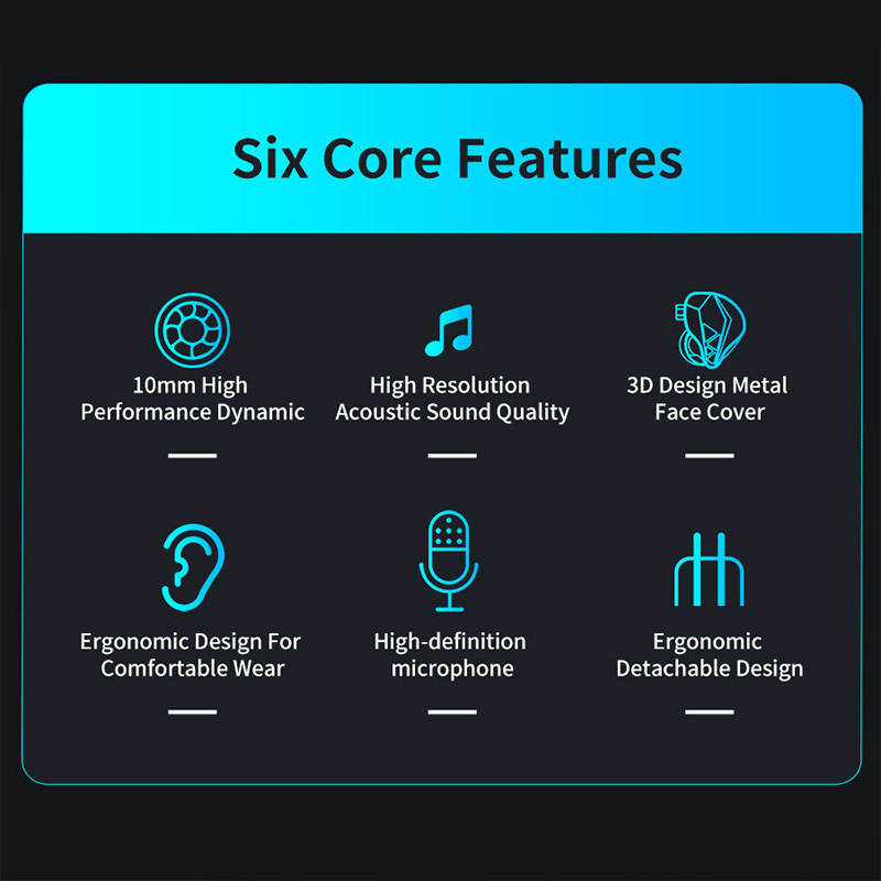 Tai Nghe Nhét Tai KZ EDXS Chống Ồn Âm Thanh HIFI Kiểu Dáng Thể Thao