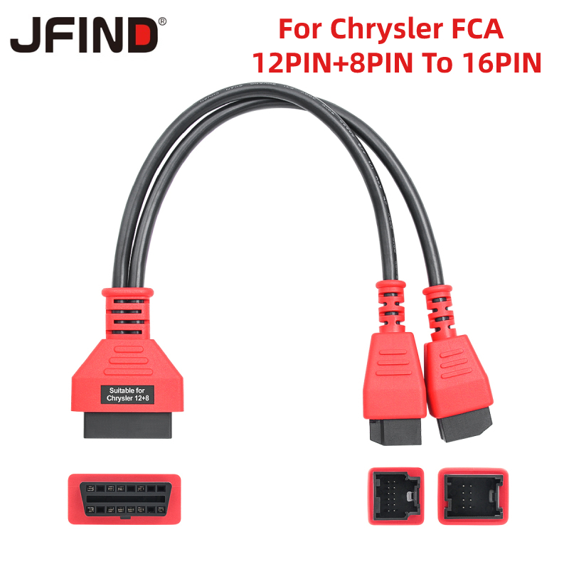 Bộ Chuyển Đổi 12Pin + 8Pin Cho Thiết Bị Chẩn Đoán Lỗi Ô Tô Chrysler OBD 2 OBD2