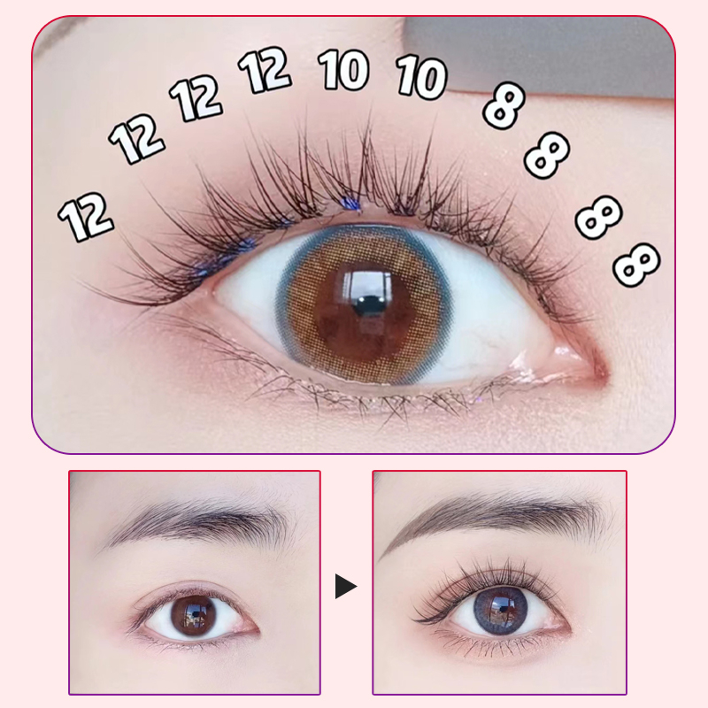 Lông mi giả Derf cong tự nhiên thoải mái cho nữ