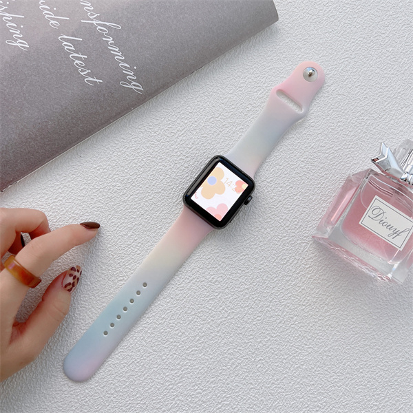 Dây Đeo Đồng Hồ Bằng Silicone Cho iWatch 7 / 6 / 5 / 4 / 3 / 2 / 1 / SE Generation 38 / 40 / 41 / 42 / 44 / 45
