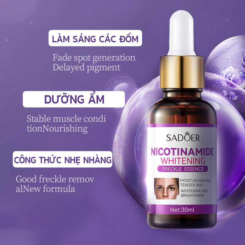 Tinh chất làm trắng sạch tàn nhang Serum thâm nám  Serum trắng da và xóa tàn nhang 30ml Hiệu quả làm mờ thâm nám tàn nhan, nám da，cháy nắng，làm trắng da mặt，Da Săn Chắc Mịn Màng Dưỡng