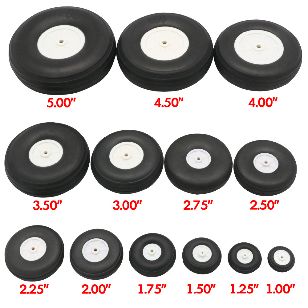 Set 2 Bánh Xe Cao Su Đàn Hồi Cho Máy Bay Điều Khiển Từ Xa 25/32/45/50/55/64/70/76MM)