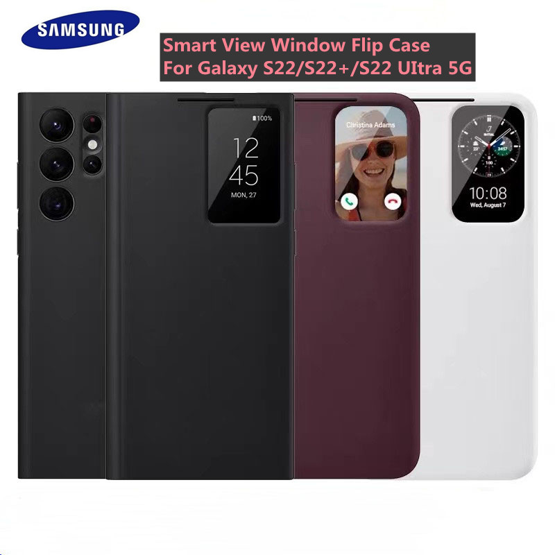 Bao Da Điện Thoại Nắp Lật Thông Minh Cho Samsung Galaxy S22 + S22 Ultra S 22 5G S22Plus