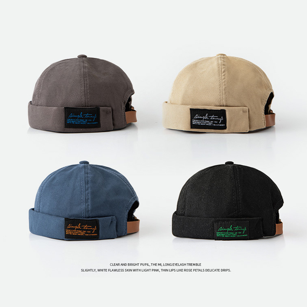 Gaseryo Mũ Beanie Không Vành Bằng Nhung Phong Cách Retro Cho Nam