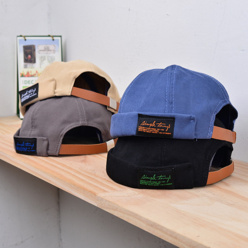 Gaseryo Mũ Beanie Không Vành Bằng Nhung Phong Cách Retro Cho Nam