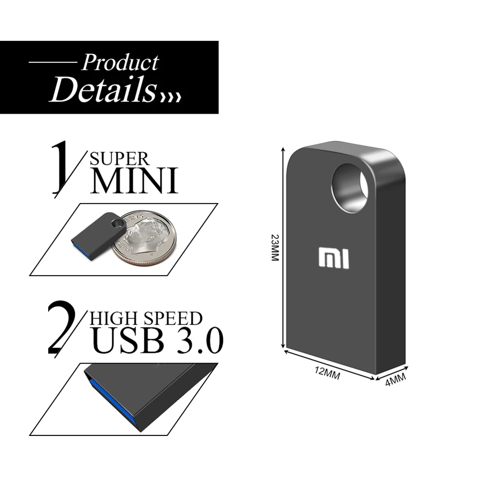 Usb Xiaomi USB 3.0 2TB 1TB 512GB 256GB 128GB Dung Lượng 1GB 2GB 4GB 8GB 16GB 32GB 64GB