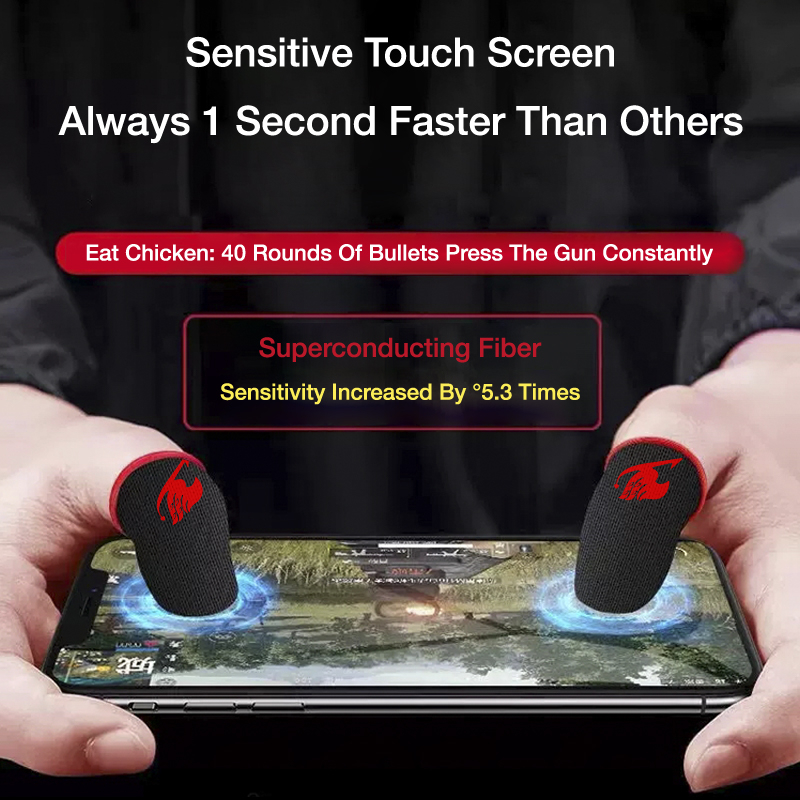 Cũi ngón tay chơi game BLUEWOW Fairy Tail điều khiển trò chơi di động màn hình cảm ứng chống mồ hôi thoáng khí cho PUBG