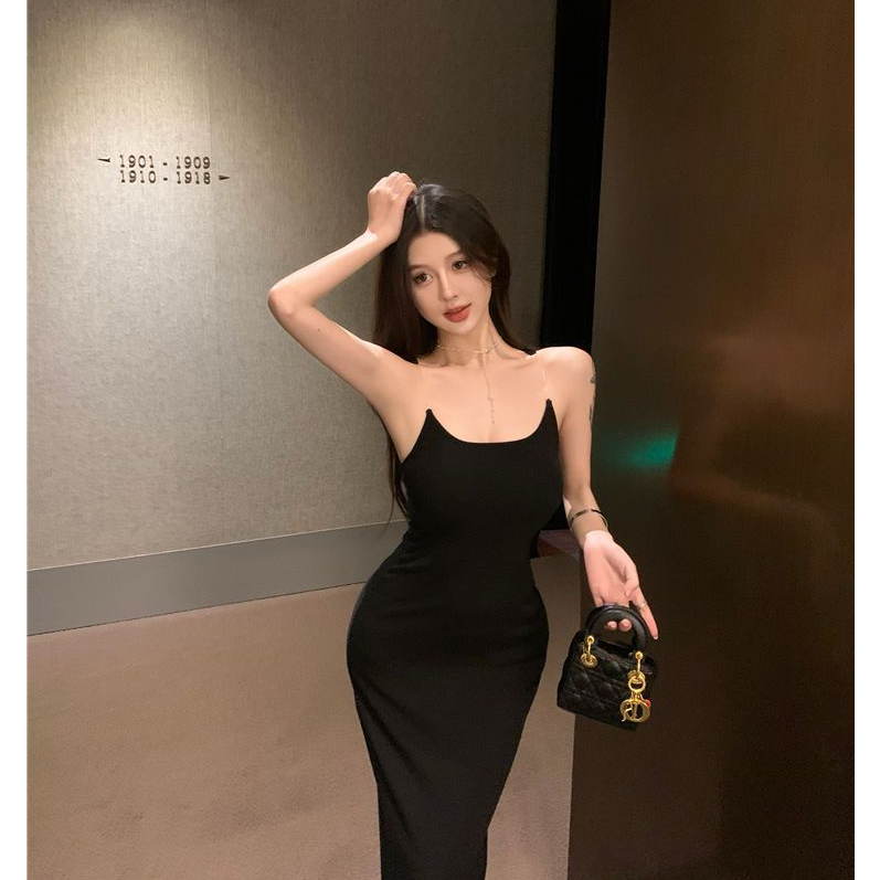 ZHELIHANGFEI Đầm Nữ Hai Dây Dáng Dài Thời Trang Quyến Rũ