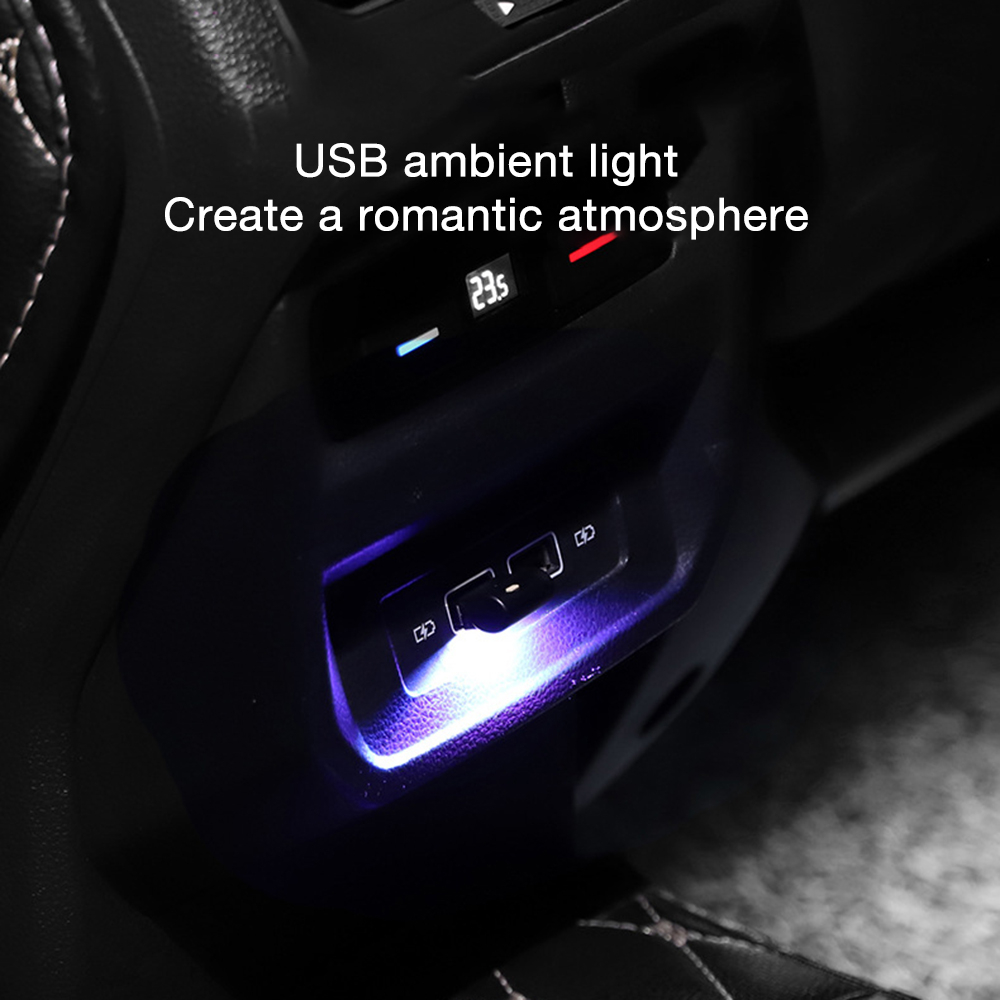 Đèn LED USB Mini 7 Màu Tự Động Chuyên Dụng Trang Trí Xe Hơi