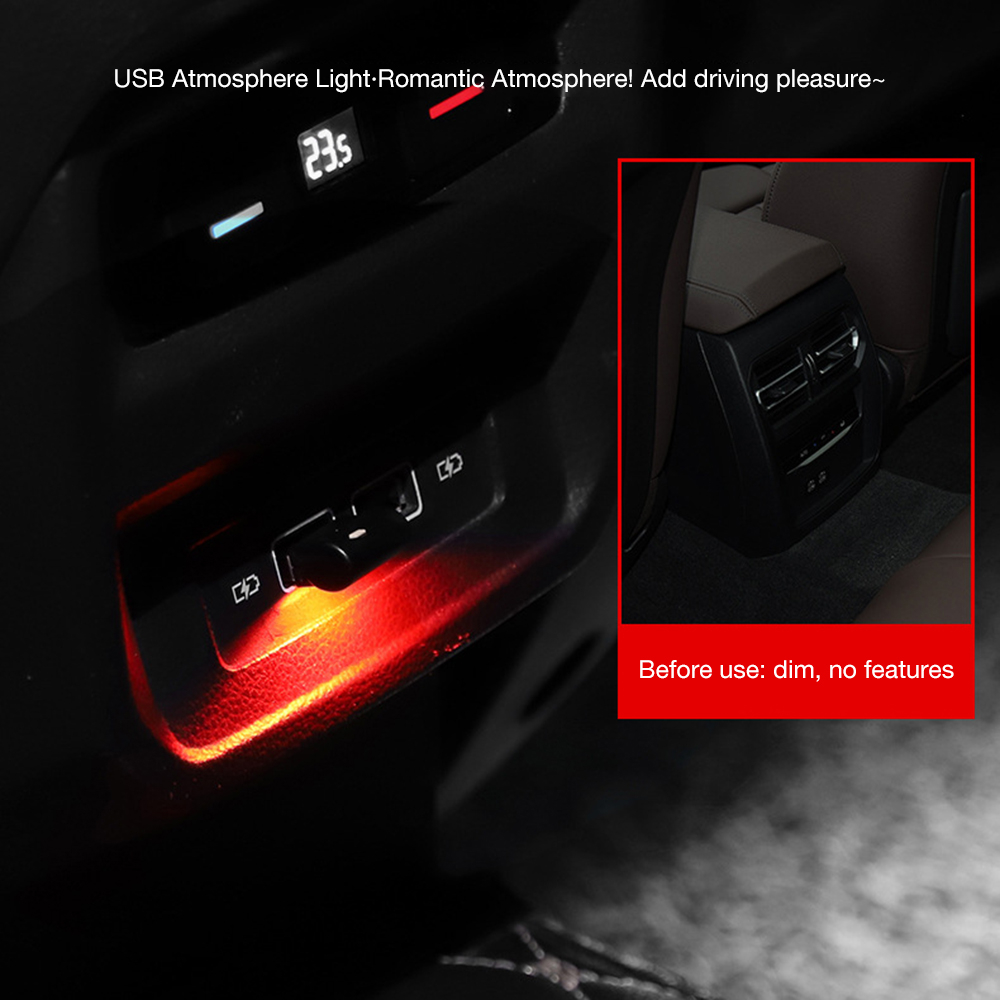 Đèn LED USB Mini 7 Màu Tự Động Chuyên Dụng Trang Trí Xe Hơi