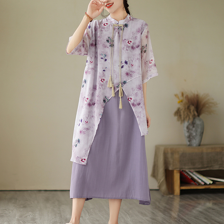 ☻ Áo Thun In Chữ Thời Trang Năng Động Cho Nữ ☻ Plus Đầm Hoa Cổ Điển Size Lớn CAL2033
