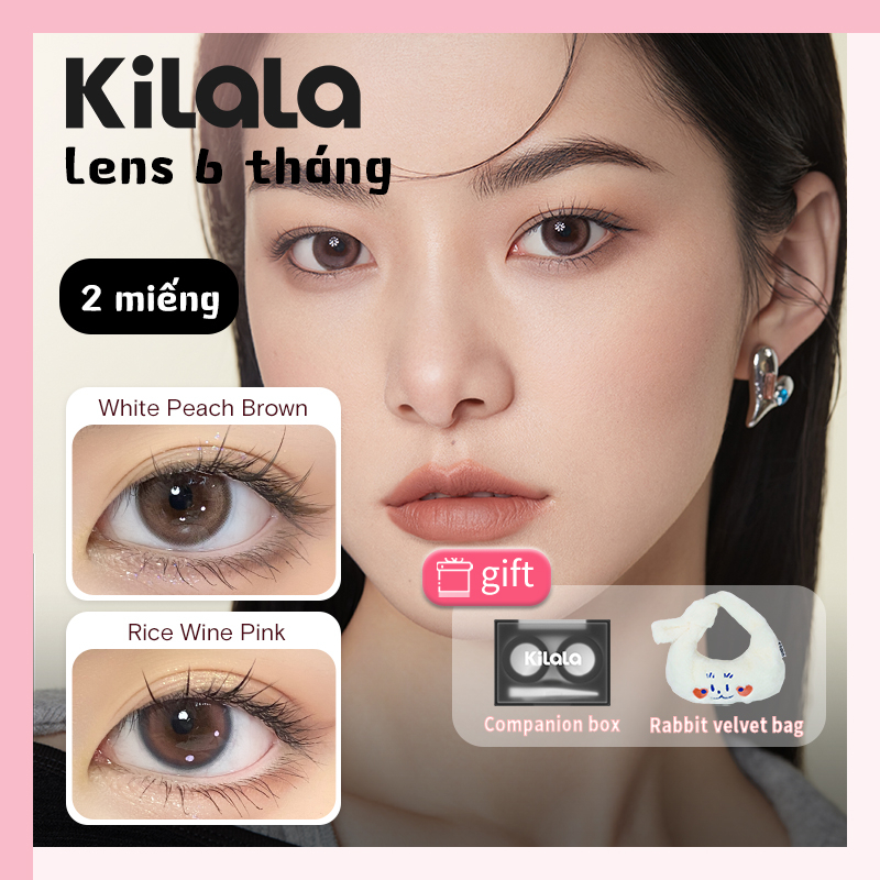 2 Kính áp tròng mini Kilala (0.00 ~ -8.00) 14.2mm 14.5mm sử dụng 6 tháng