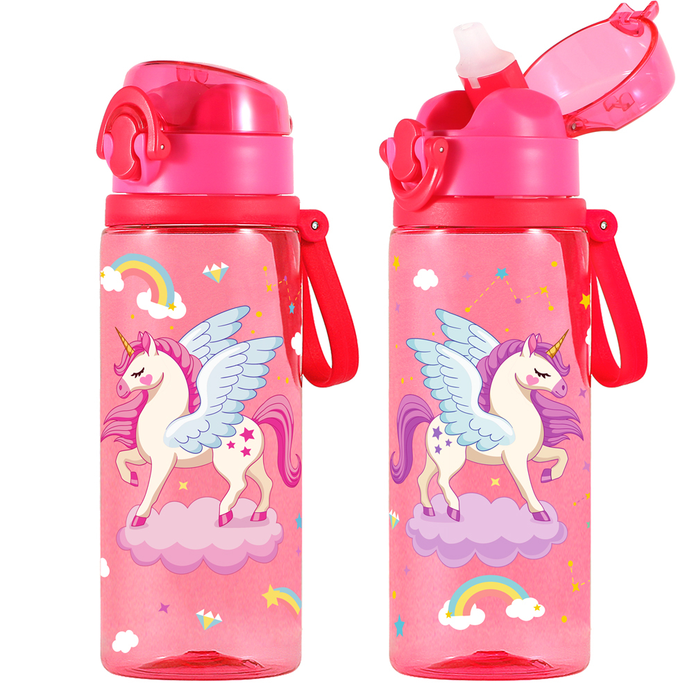 Mua một tặng một Bình Nước 24oz / 700ml Không bpa Kèm Ống Hút Dễ Thương Cho Bé