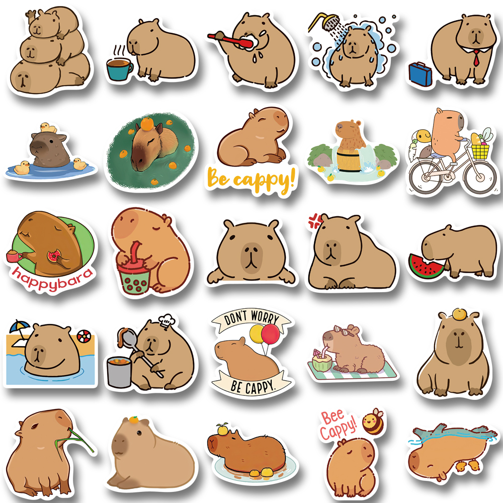 Bộ 50 Miếng Dán Hoạt Hình Dễ Thương Chống Thấm Nước Trang Trí laptop / Điện Thoại