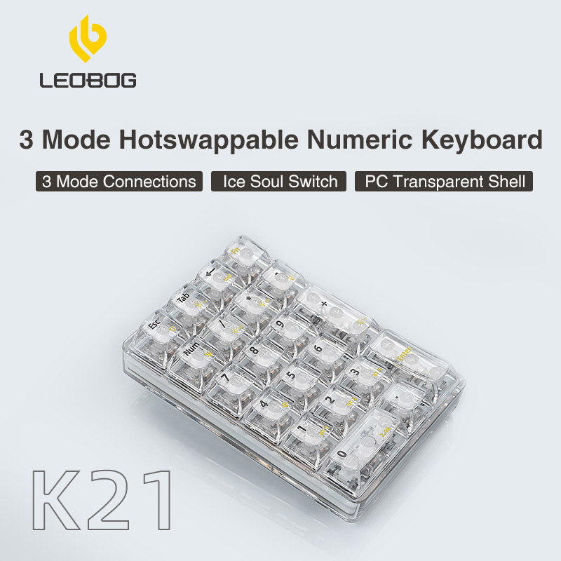 Bàn PhíM AULA LEOBOG K21 Trong SuốT 2.4G / Type-C / Bluetooth | BigBuy360 - bigbuy360.vn