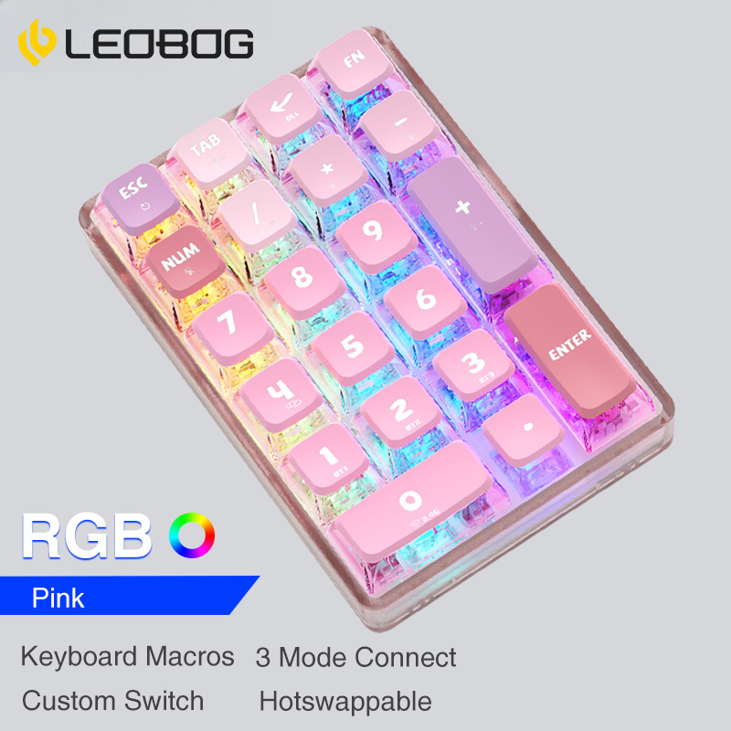 Bàn PhíM AULA LEOBOG K21 Trong SuốT 2.4G / Type-C / Bluetooth | BigBuy360 - bigbuy360.vn