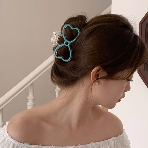 Kẹp Tóc Hình Nơ Tráng Men Nhỏ Giọt Thiết Kế Ngọt Ngào