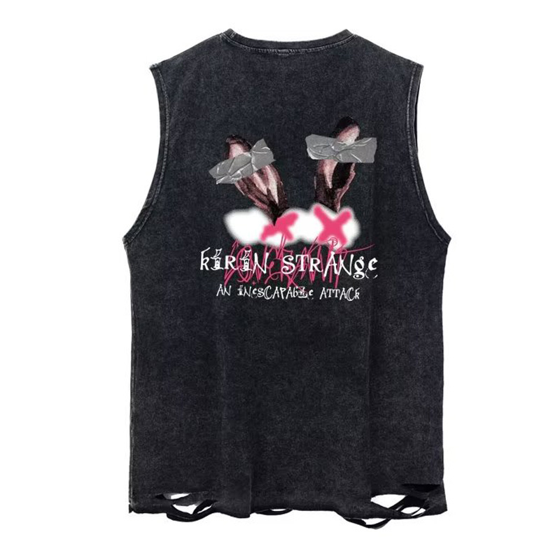 Áo Ba Lỗ Dáng Rộng In Họa Tiết Thời Trang Mùa Hè Chất Lượng Cao Phong Cách Hip Hop Đường Phố Cho Nam Và Nữ