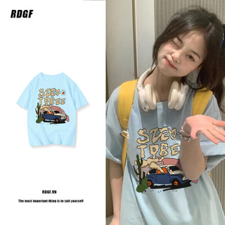  Áo Thun Cotton Tay Ngắn Oversize Thời Trang Cho Nữ 
