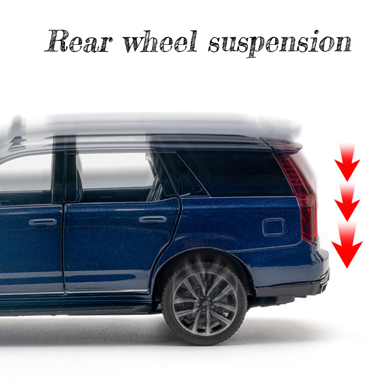 Mô Hình Xe Hơi Cadillac Escalade Bằng Hợp Kim Kẽm Có Đèn Và Âm Thanh Tỉ Lệ 1 / 32