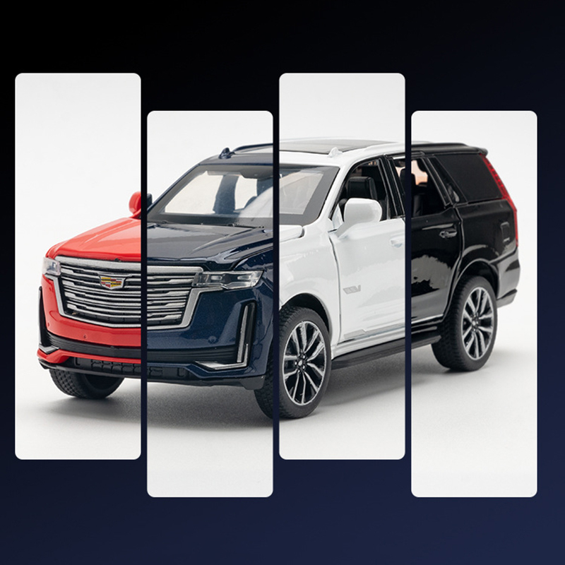 Mô Hình Xe Hơi Cadillac Escalade Bằng Hợp Kim Kẽm Có Đèn Và Âm Thanh Tỉ Lệ 1 / 32