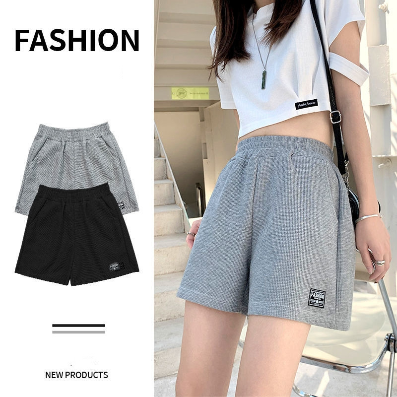 Quần Short Thể Thao Lưng Cao Ống Rộng Thời Trang Mùa Hè Phong Cách Hàn Quốc Cho Nữ