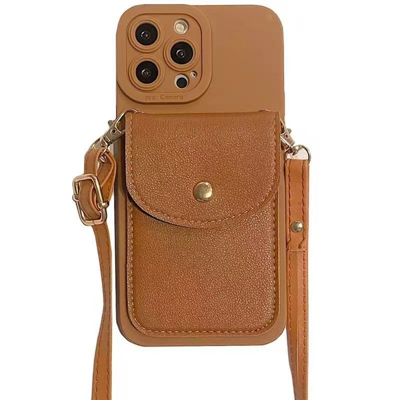 Ốp Điện Thoại Dạng Ví Có Dây Đeo Chéo Vai Cho IPhone 11 14 13 12 Pro Max X Xs Xr Xs Max 7 8 Plus