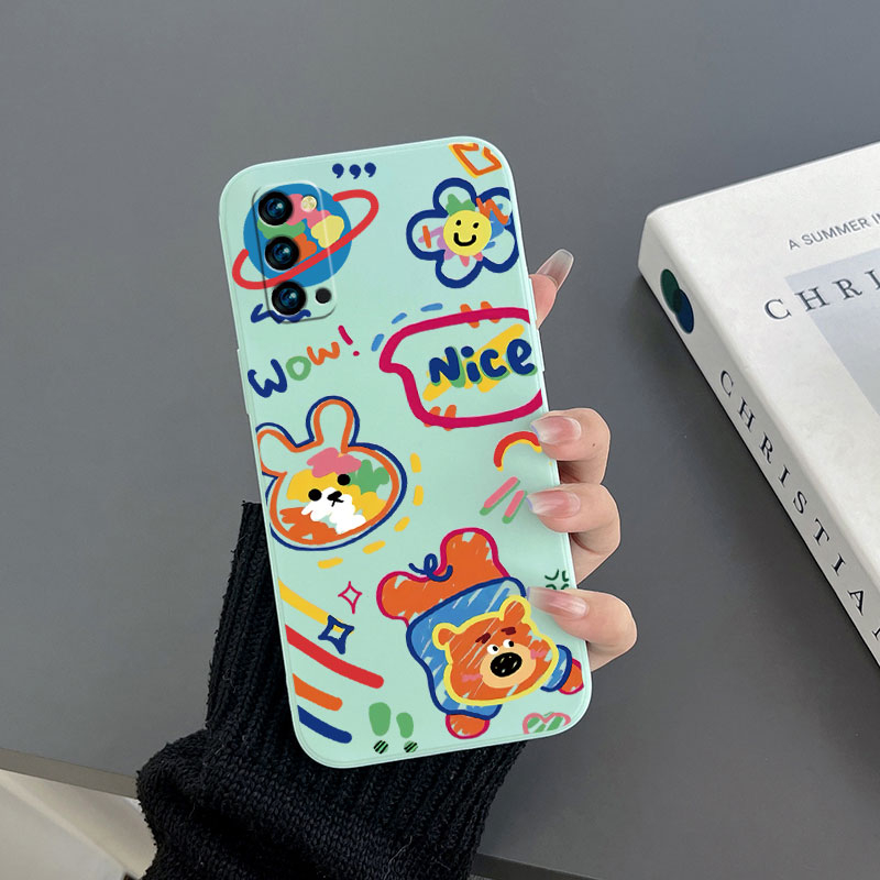 Ốp Điện Thoại Tpu Viền Thẳng Hình Thỏ Cho RENO 4 4G RENO 4pro 4G RENO 4SE RENO 5 RENO 5pro RENO 5pro plus