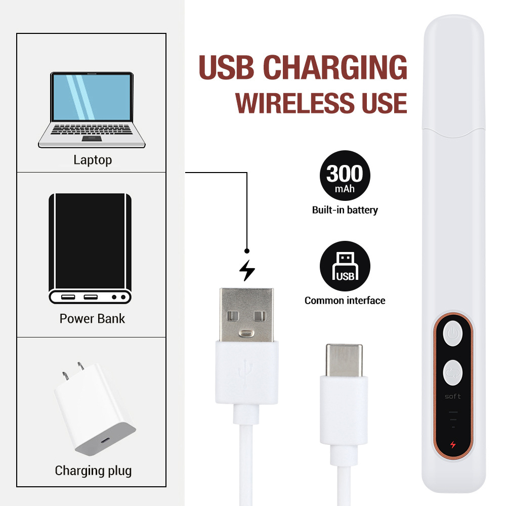 Máy Mài Móng Bằng Điện Kèm Bút Đèn Chuyên Dụng