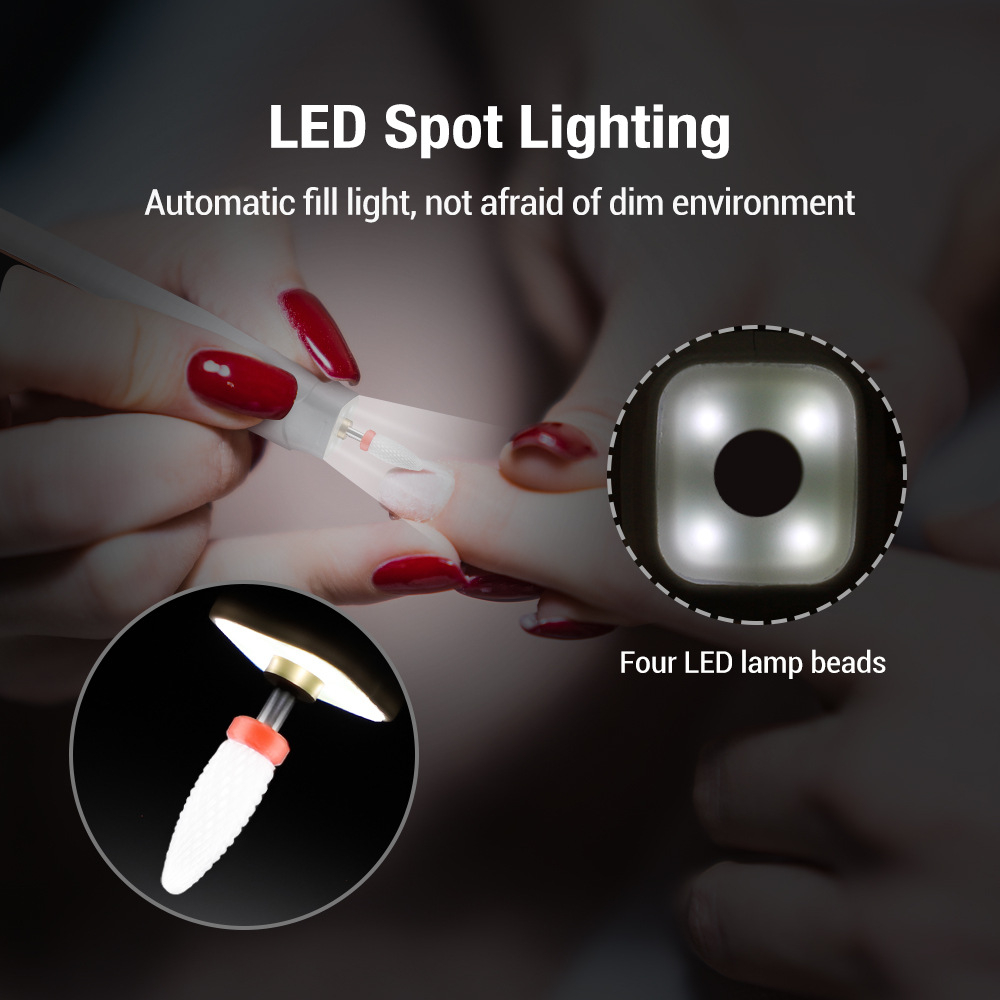 Máy Mài Móng Bằng Điện Kèm Bút Đèn Chuyên Dụng