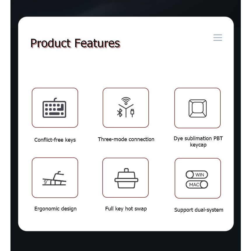 Bàn Phím Cơ Không Dây Bluetooth 2.4G VGN 211 211 Có Đèn RGB