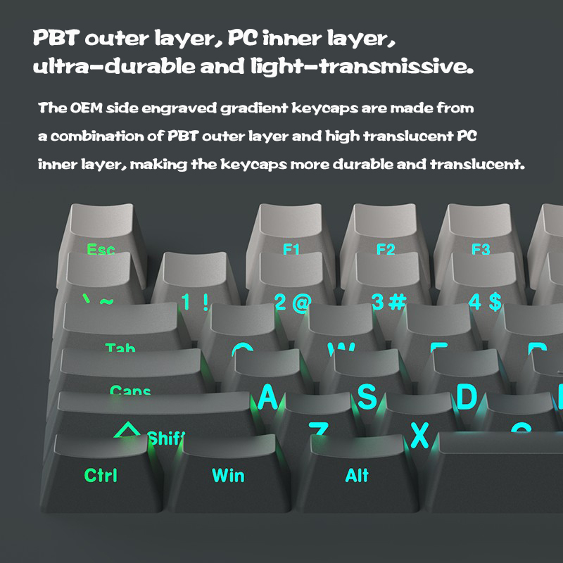 Bàn Phím Cơ OEM profilePBT Trong Mờ In Hai Bên