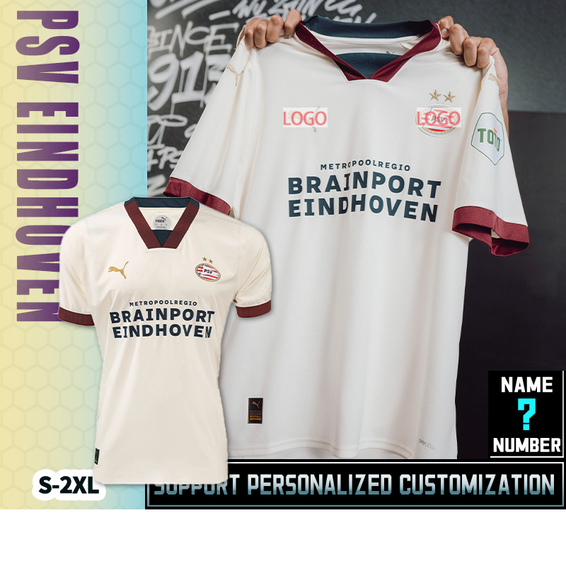 Áo Thun Bóng Đá In Chữ Eindhoven away 23 / 24 Size S-2XL