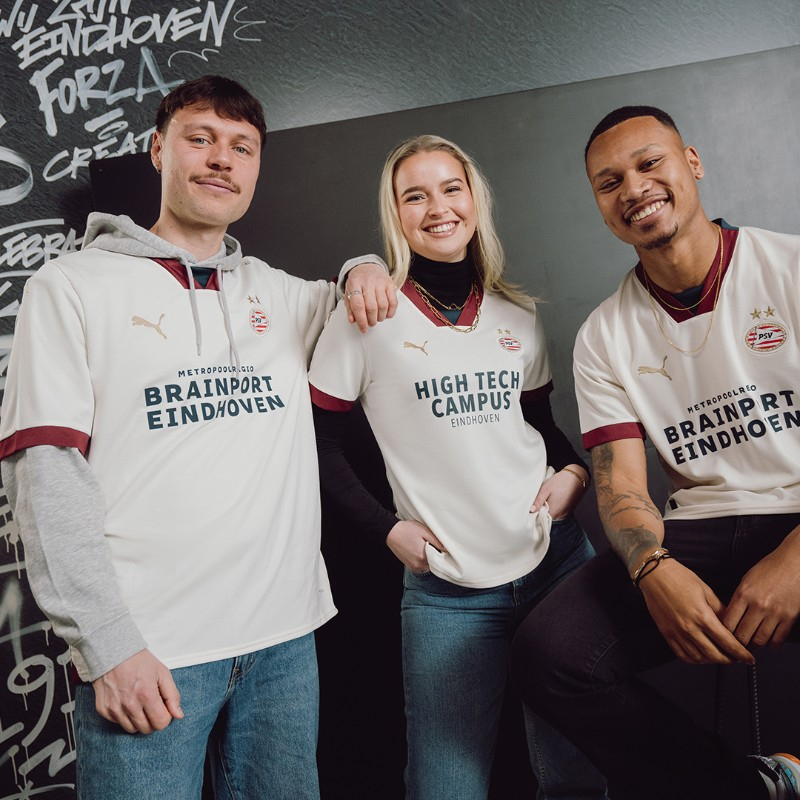 Áo Thun Bóng Đá In Chữ Eindhoven away 23 / 24 Size S-2XL