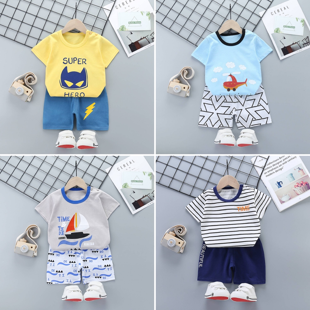 Bộ Quần Áo Ngắn Tay Cho Bé