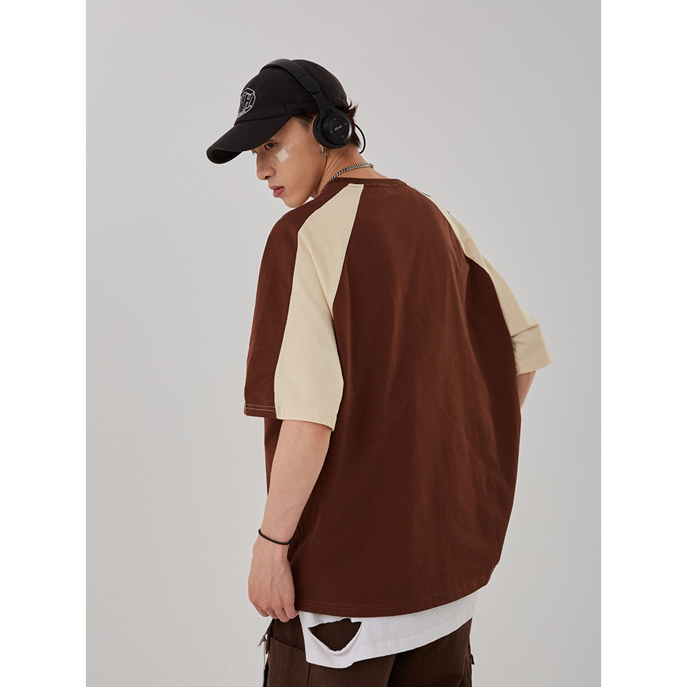 Áo Thun Nam Tay Ngắn Dáng Rộng Phong Cách retro