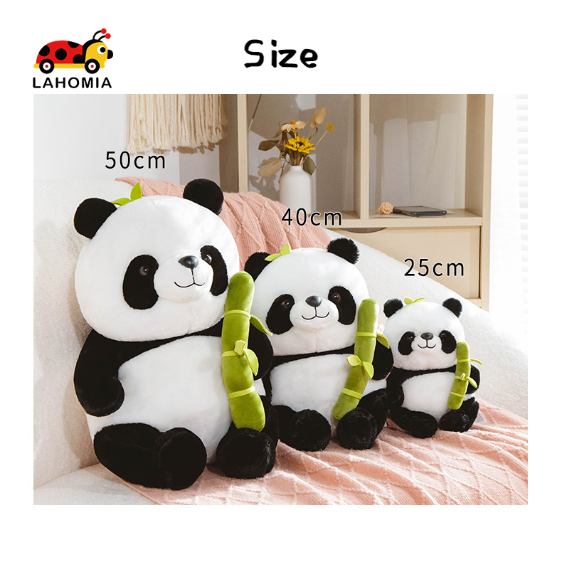 LAHOMIA Đồ chơi Gấu Bông Gấu Trúc Trong Ống Tre Gấ Mềm Mại Đáng Yêu Gấu trúc Bông Kawaii