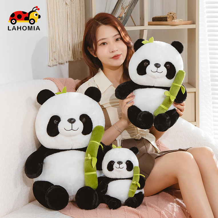 LAHOMIA Đồ chơi Gấu Bông Gấu Trúc Trong Ống Tre Gấ Mềm Mại Đáng Yêu Gấu trúc Bông Kawaii