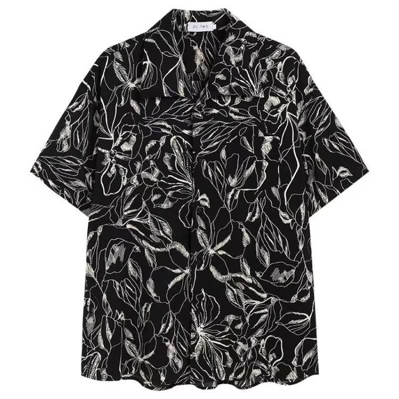 Áo sơ mi AOKANG tay lửng dáng rộng thời trang mùa hè cho nam