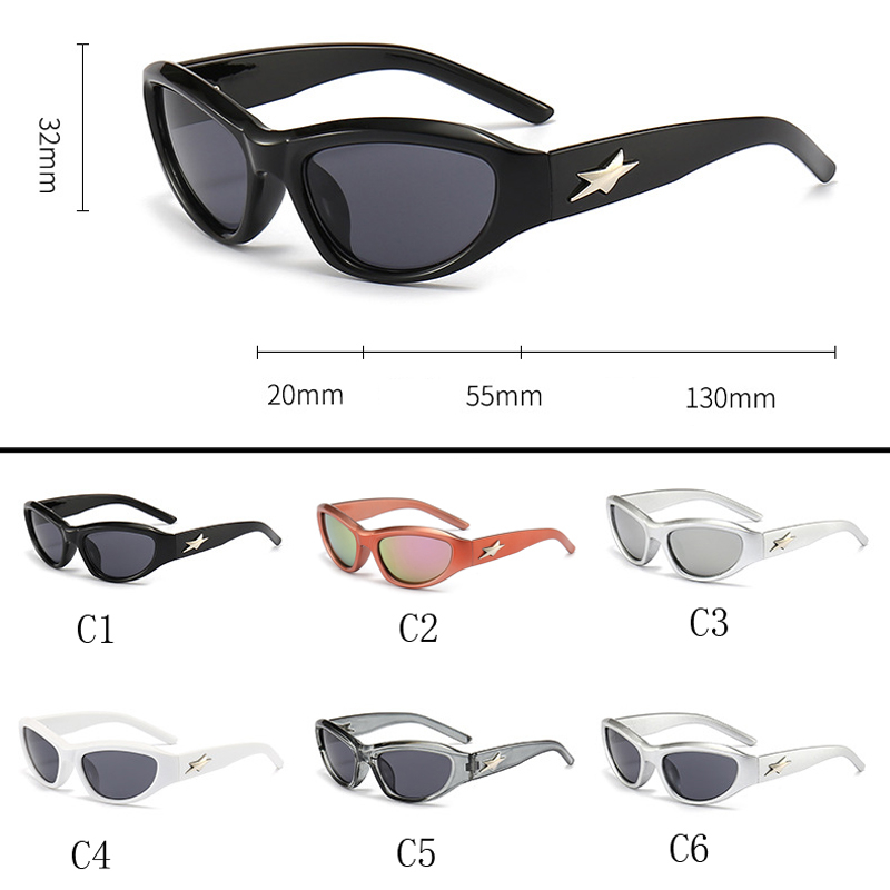 Kính Mát Tích Hợp Gia Vị Phong Cách Punk Hip Hop Âu Mỹ Y2K