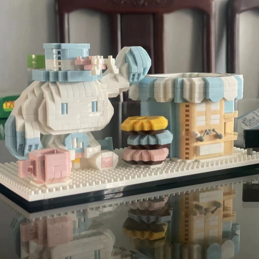 Hộp Đựng Bút Họa Tiết Chú Chó Cinnamon Dễ Thương Tương Thích Với Lego